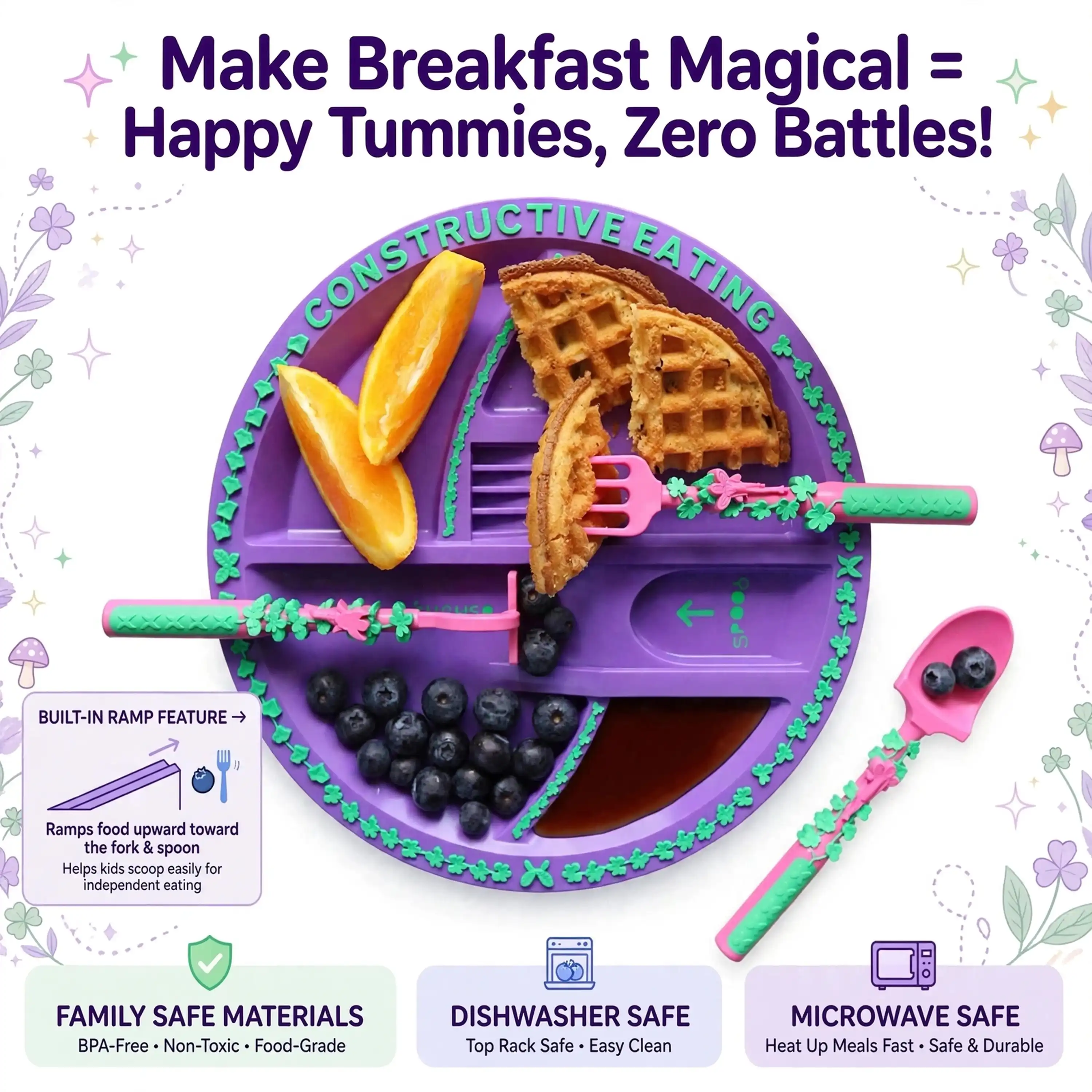 Fun Dinosaur Tableware Sets Children Tableware Set Bulldozer Excavator Spoon Fork Knife Shovel Dining Tool Suit